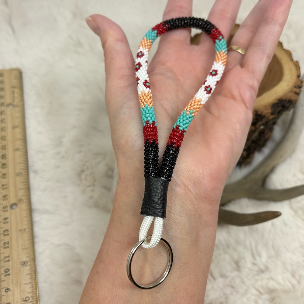 Bead Wrapped Wristlet Keychain - Picture 2 of 4